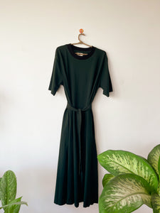 forest green t shirt dress Always There For You T-Shirt Dress In Light Hunter Green L / hunter-green